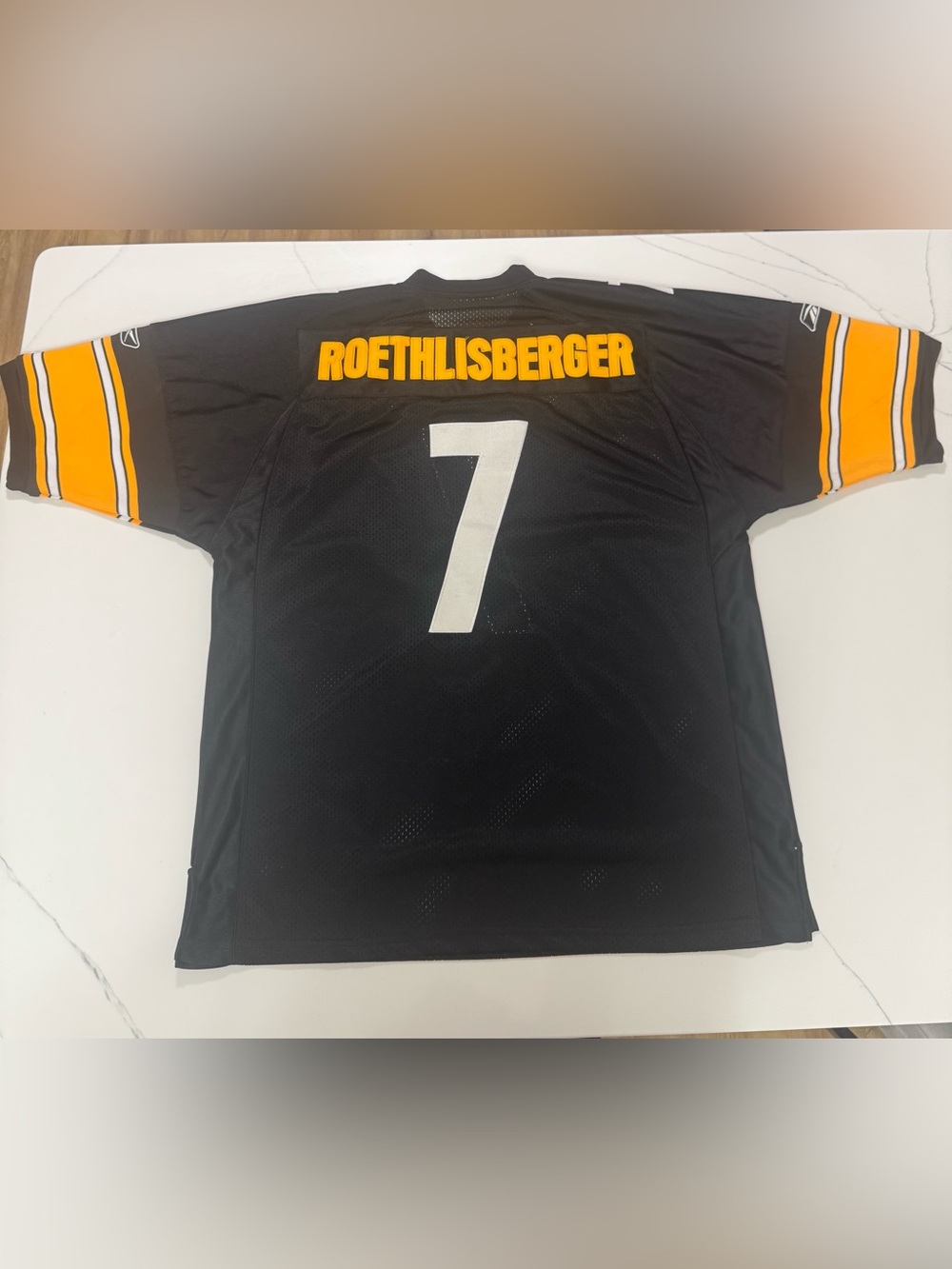 Reebok Ben Roethlisberger #7 Pittsburgh Steelers NFL Jersey Black Size 54 XXL
